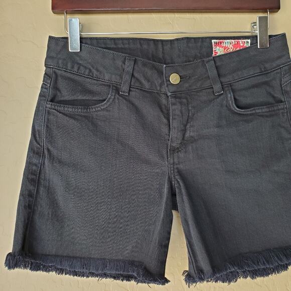 Siwy Custom Cutoff Bermuda Black Denim Shorts - Picture 3 of 9